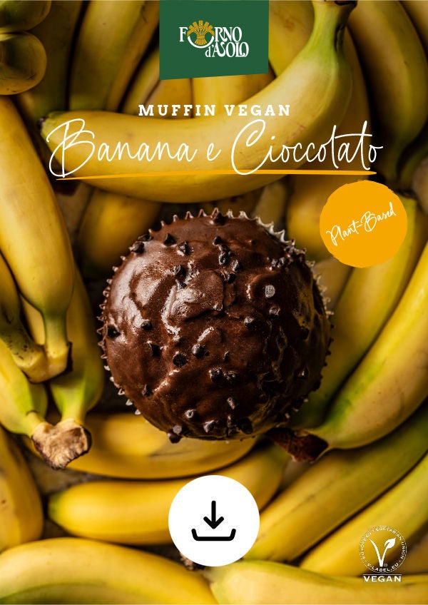 muffin vegan banana e cioccolato