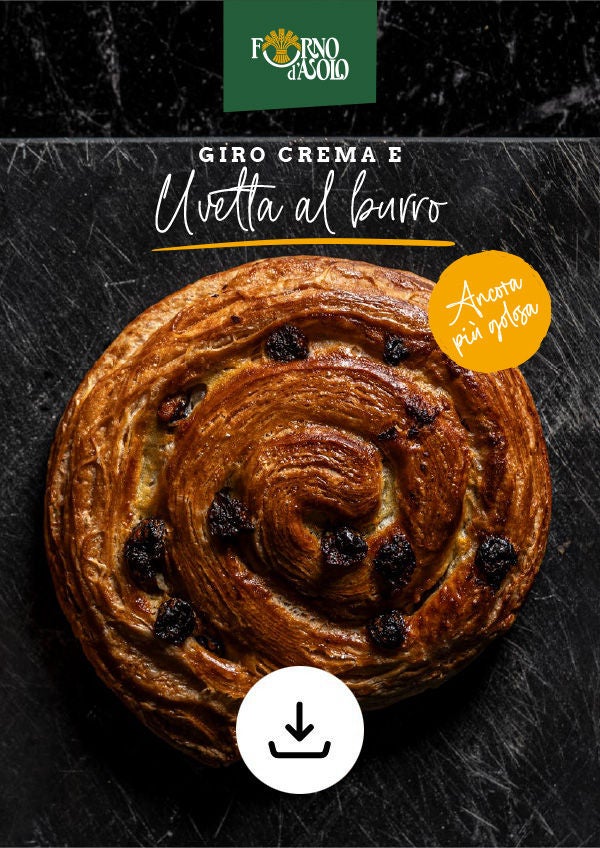 flyer giro crema e uvetta al burro